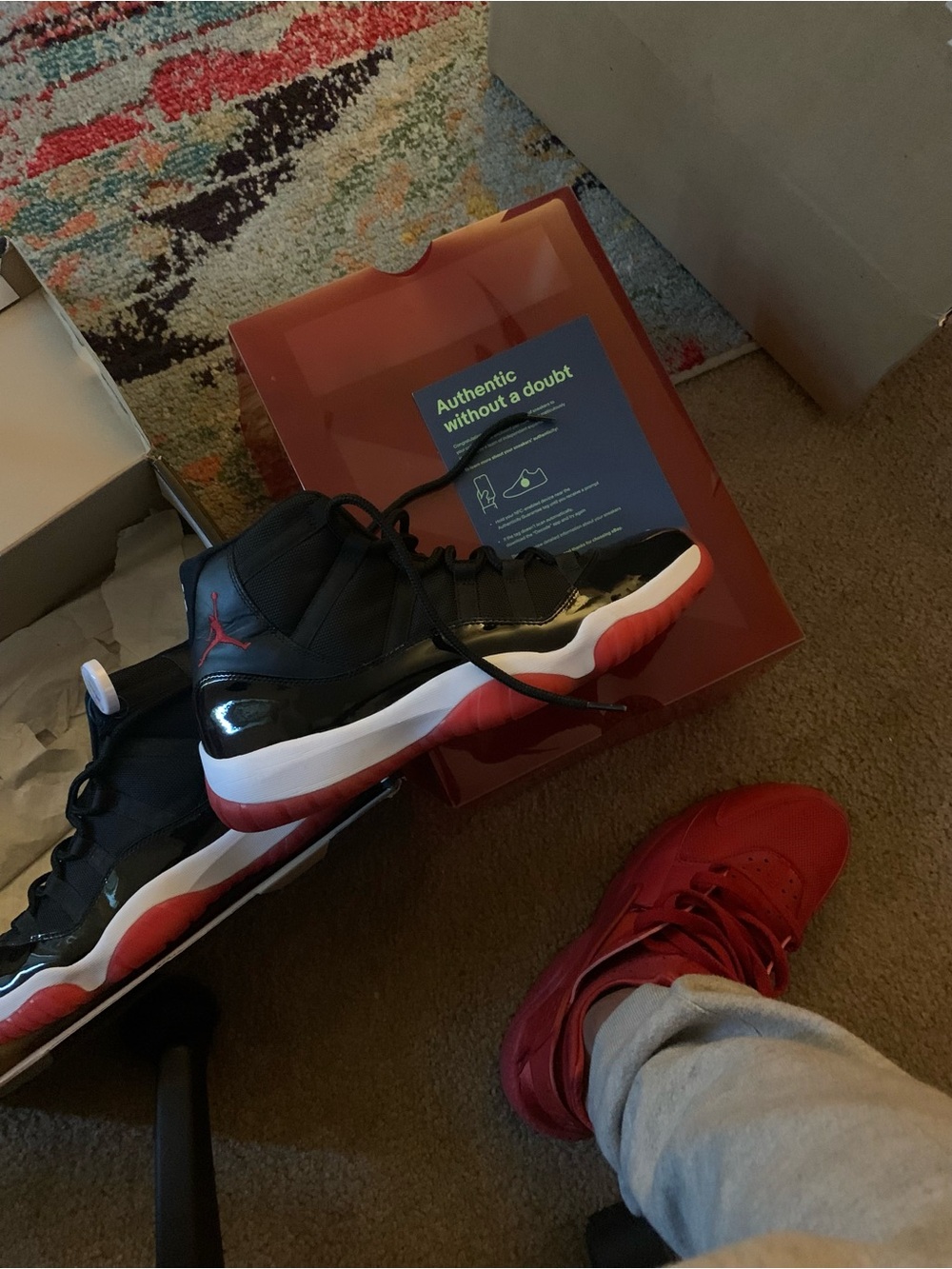 Jordan Kids' Sneakers in Black and Red